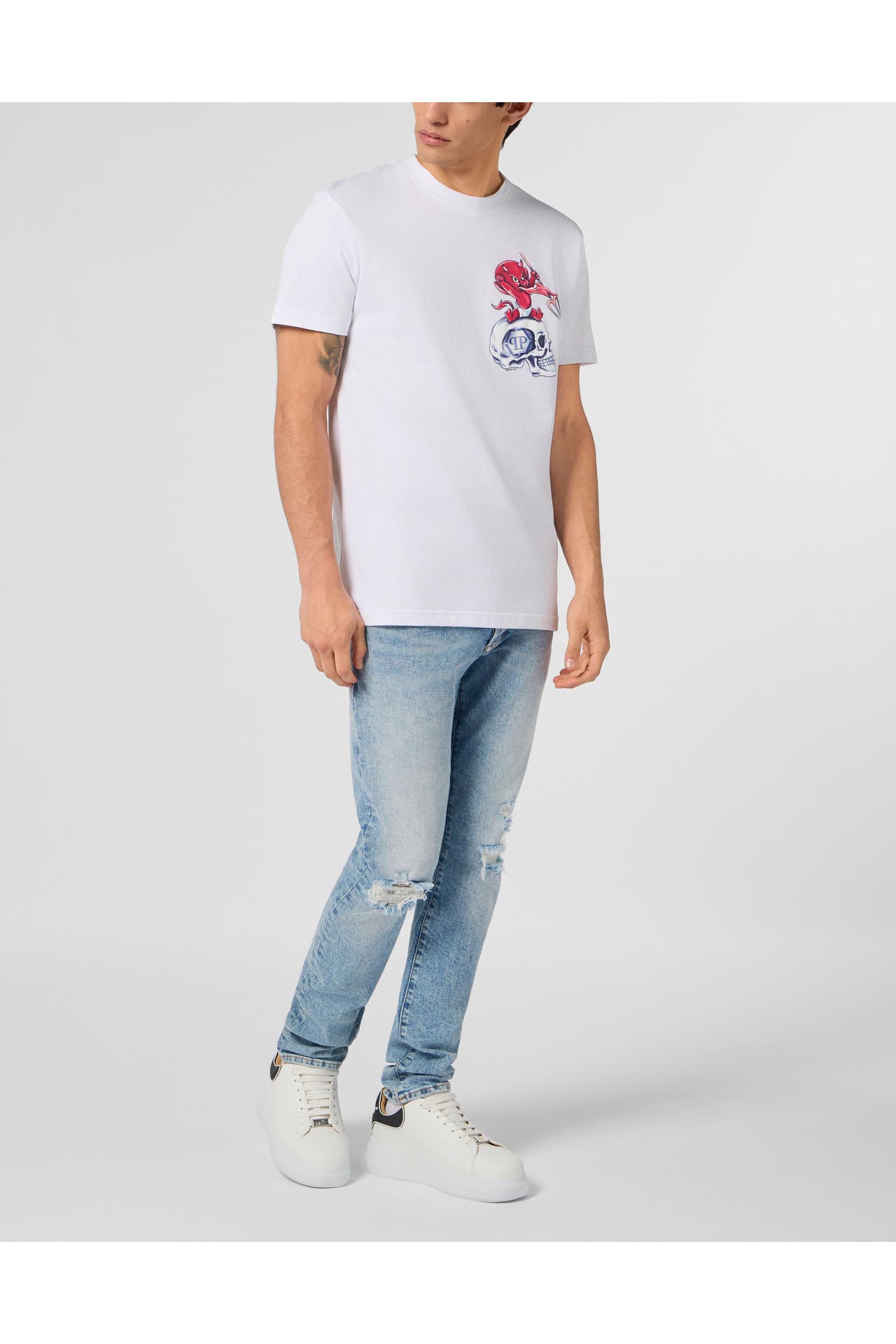 PHILIPP PLEIN Kurzarm-Rundhals-T-Shirt, Bild 1