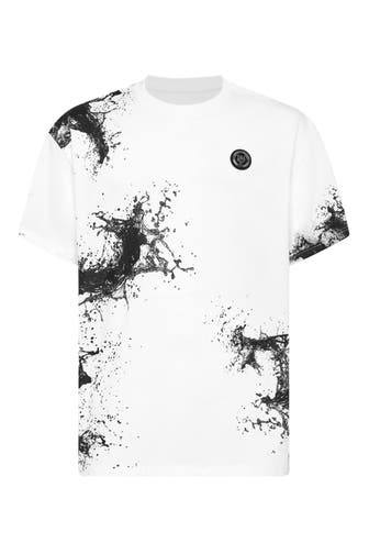 PLEIN SPORT Kurzarm-Rundhals-T-Shirt SPLASH