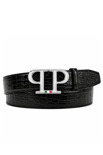 PHILIPP PLEIN Casual-Gürtel COCCO 0291 | black/nickel