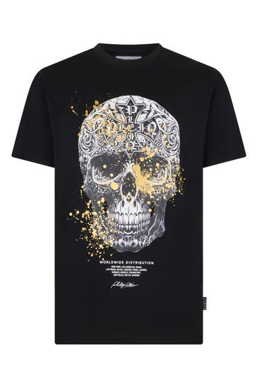 PHILIPP PLEIN Jersey T-Shirt Plein Skull Baroque Dots