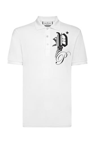 PHILIPP PLEIN Polo-Shirt GOTHIC PLEIN 01 | white