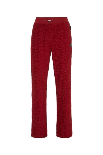 PHILIPP PLEIN Sweatpant MONOGRAM 35 | Bordeaux Loose Fit
