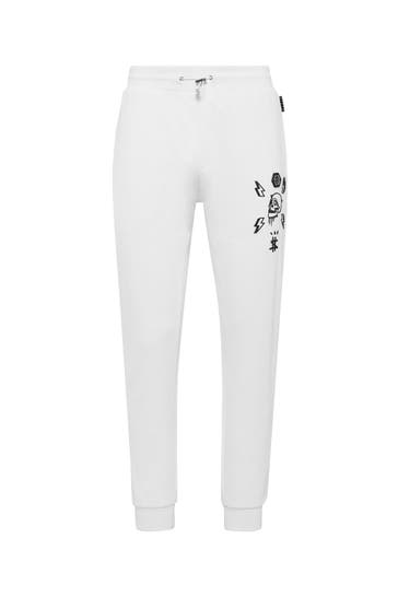 PHILIPP PLEIN Sweatpant HEXAGON 01 | white Loose Fit
