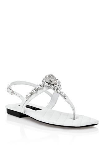 PHILIPP PLEIN Sandaletten SKULL 01 | white