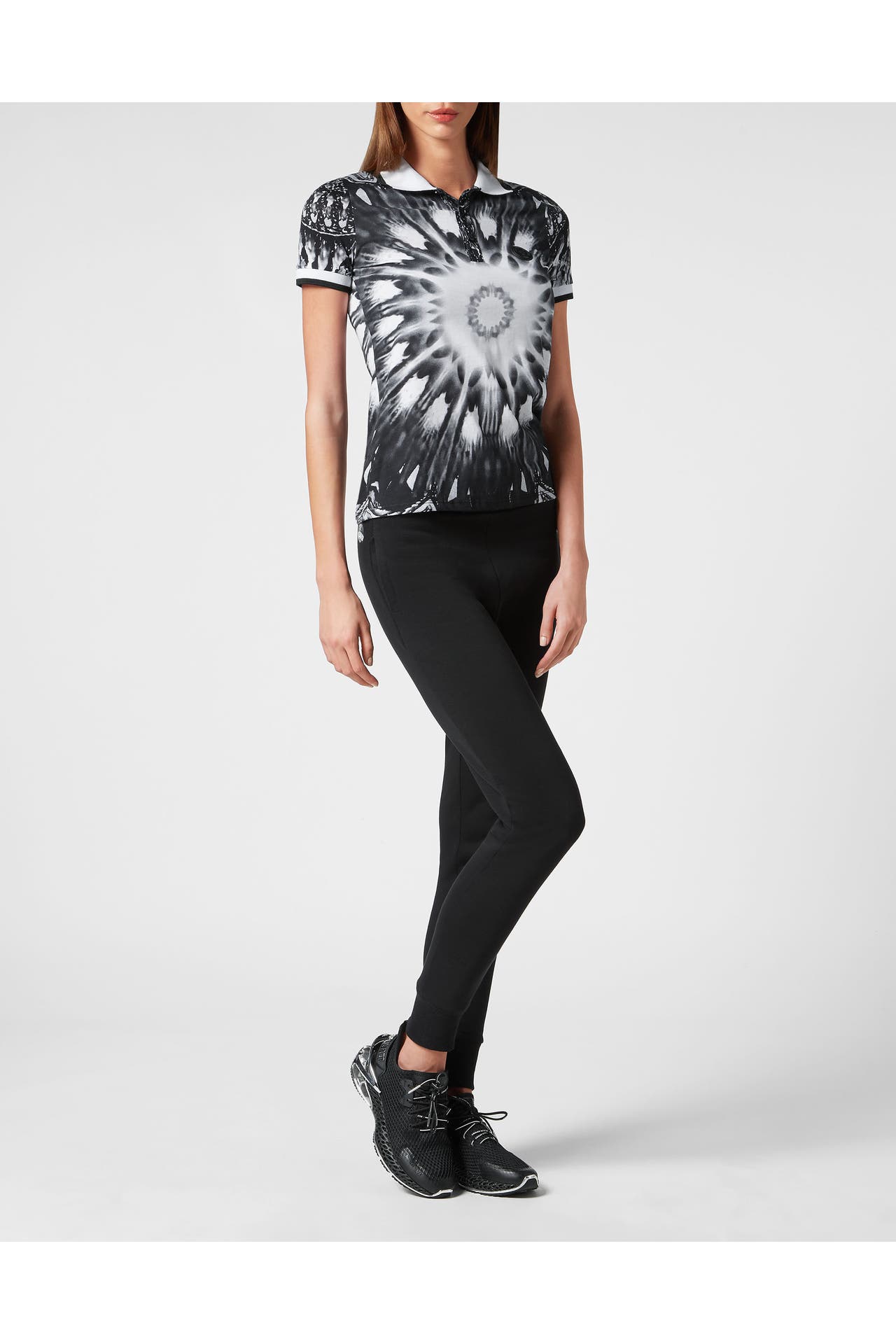 PLEIN SPORT Polo-Shirt OPTICAL FLOWER 02 | black, Bild 1