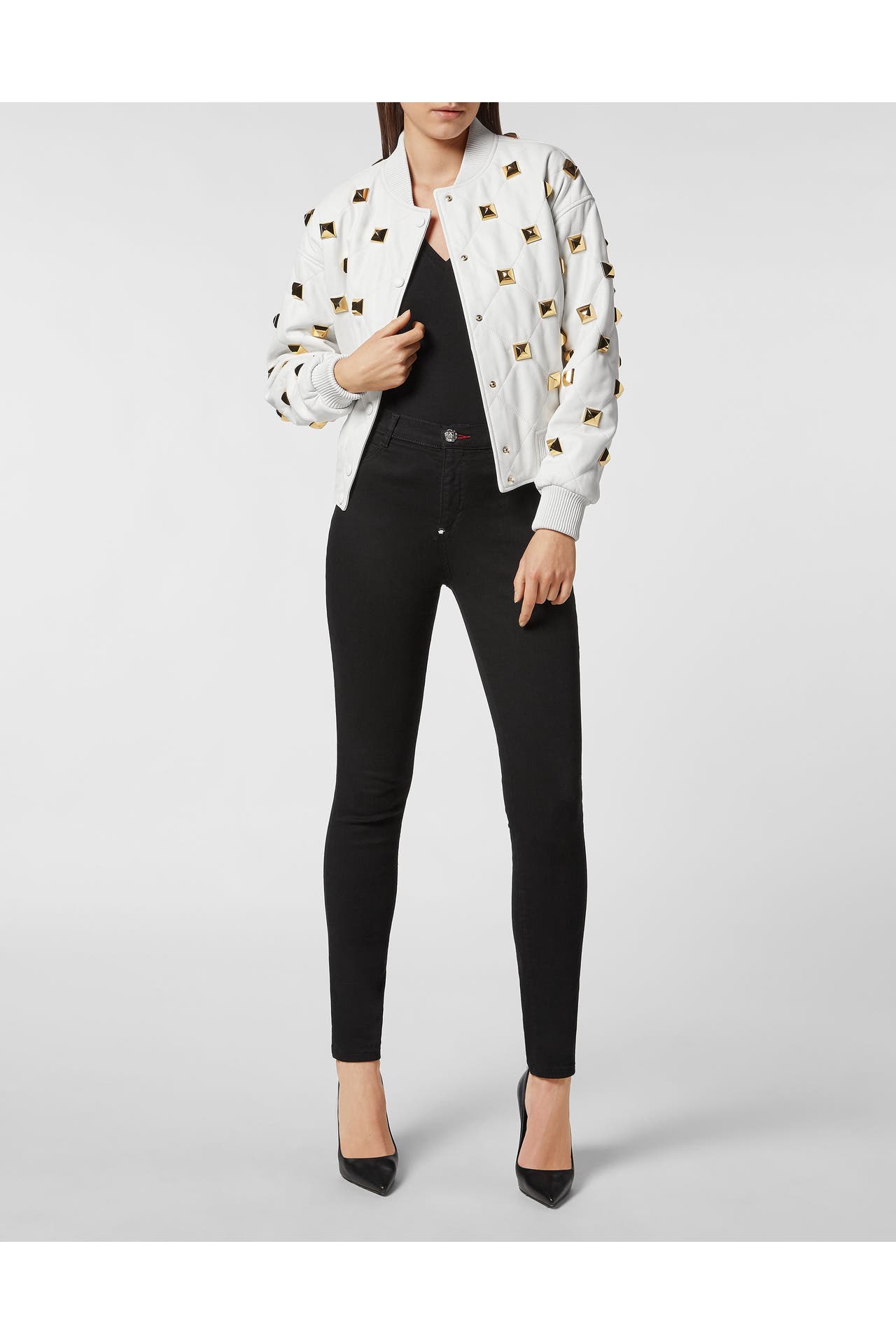 PHILIPP PLEIN Lederjacke 01 | white, Bild 1