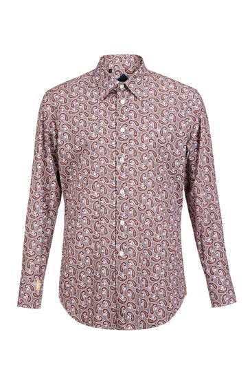 BILLIONAIRE Business-Hemd 0135 | white/bordeaux Slim Fit