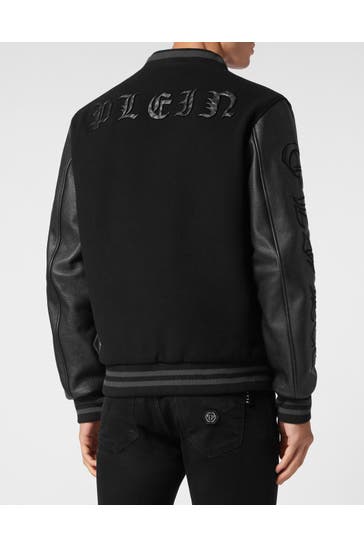 PHILIPP PLEIN Lederjacke GOTHIC PLEIN 02 | black