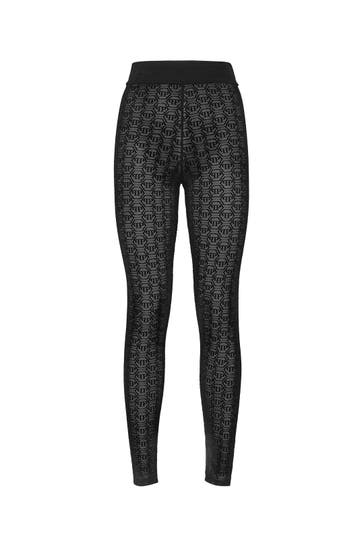 PHILIPP PLEIN Leggings MONOGRAM 02 | black Skinny