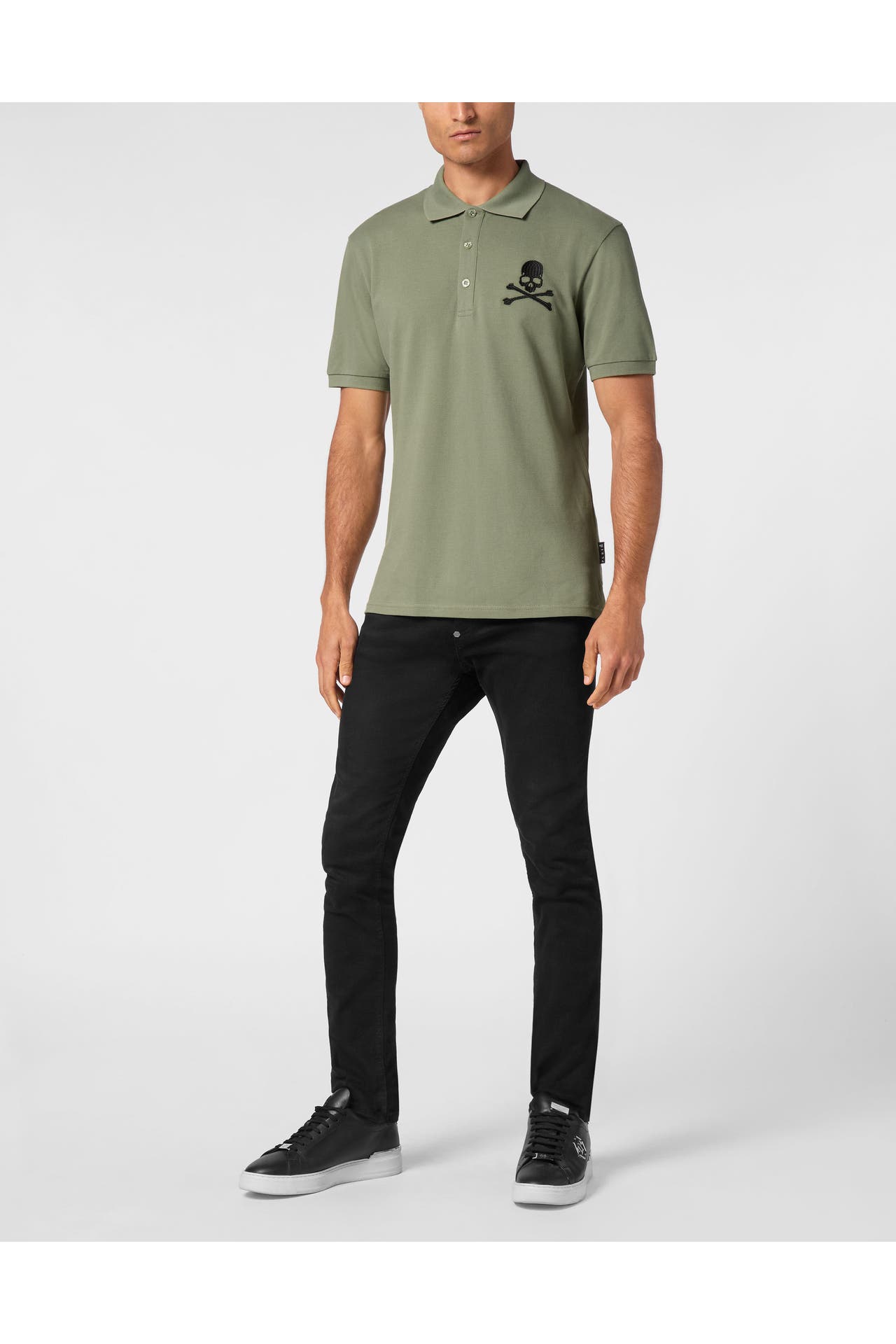 PHILIPP PLEIN Polo-Shirt SKULL&BONES 65 | Military, Bild 1