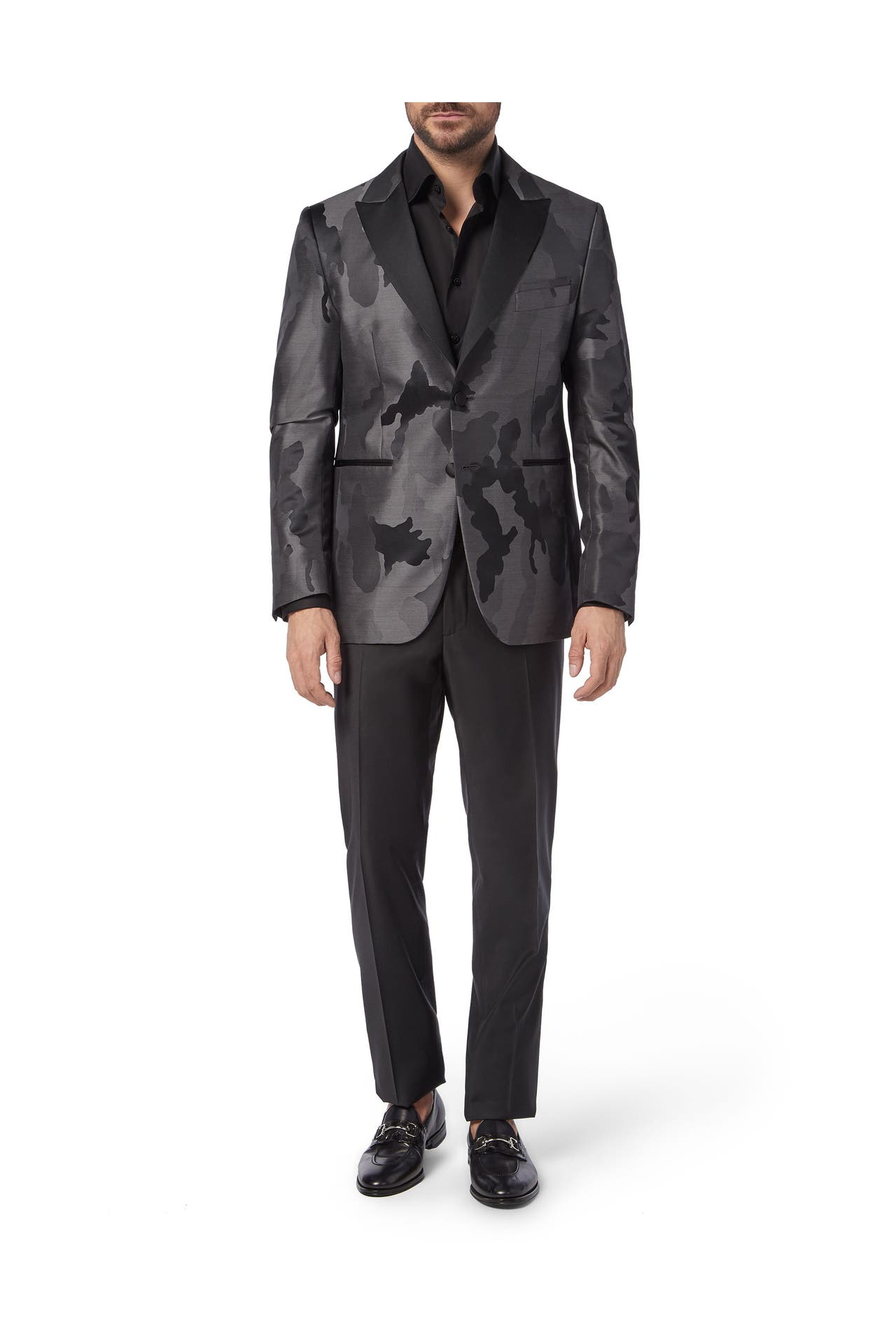 BILLIONAIRE Business-Sakko CAMOUFLAGE 10 | grey Slim Fit, Bild 1