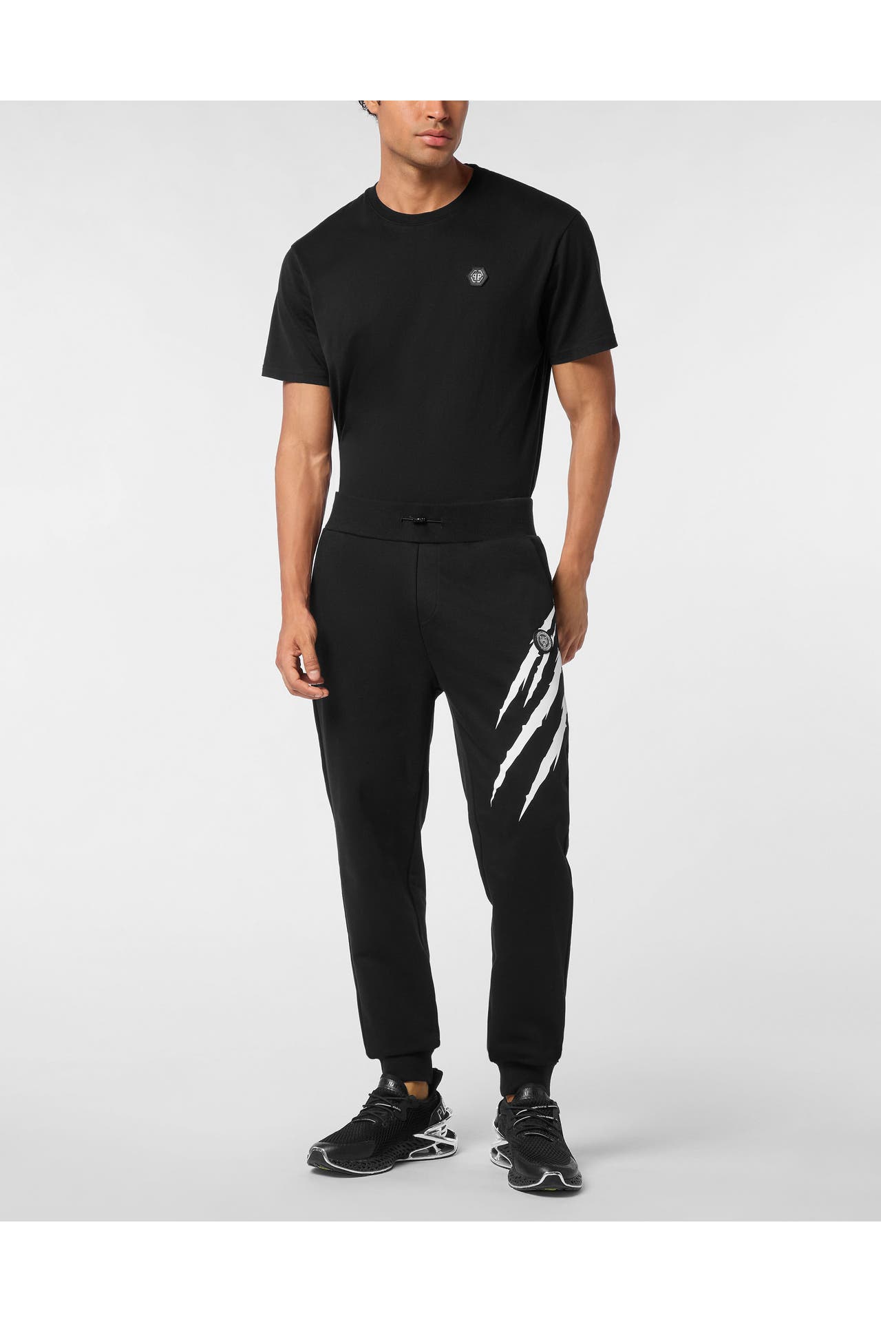 PLEIN SPORT Sweatpant SCRATCH 02 | black Wide/ Loose Fit, Bild 1
