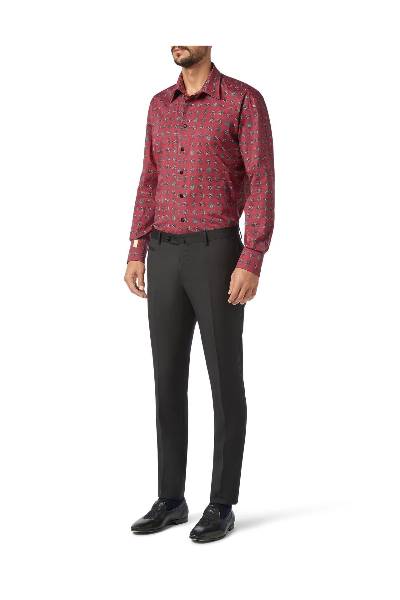 BILLIONAIRE Business-Hemd 35 | Bordeaux Slim Fit, Bild 1
