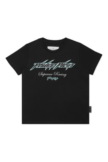 PHILIPP PLEIN T-Shirt RACING 0222 | black/turquoise