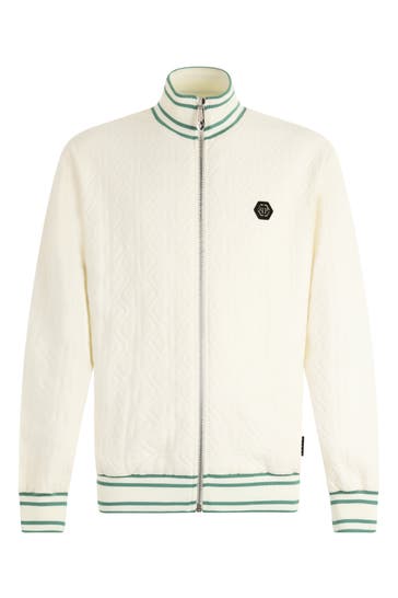 PHILIPP PLEIN Sweatjacke MONOGRAM 01OF | OffWhite