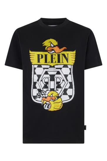PHILIPP PLEIN Kurzarm-Rundhals-T-Shirt DUCK