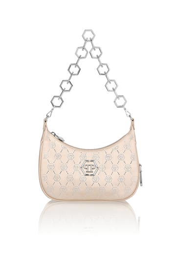 PHILIPP PLEIN Schultertasche MONOGRAM 6006 | Crystal+Beige