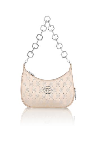 PHILIPP PLEIN Schultertasche MONOGRAM 6006 | Crystal+Beige