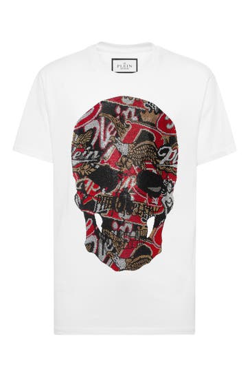 PHILIPP PLEIN T-Shirt Rundhalsausschnitt Ss SKULL