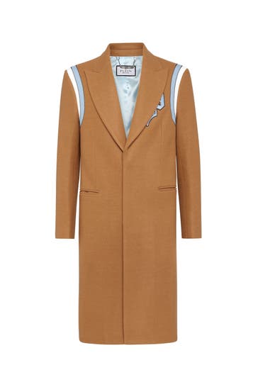 PHILIPP PLEIN Wollmantel GOTHIC PLEIN 06 | beige