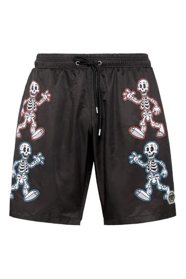 PHILIPP PLEIN Badehose SKELETON