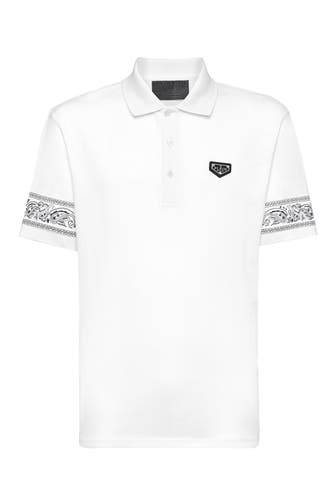 PHILIPP PLEIN Polo-Shirt GOTHIC PLEIN 01 | white