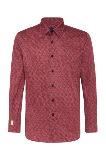 BILLIONAIRE Business-Hemd 3502 | bordeaux/black Slim Fit