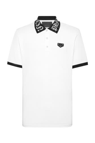 PHILIPP PLEIN Polo-Shirt GOTHIC PLEIN 01 | white