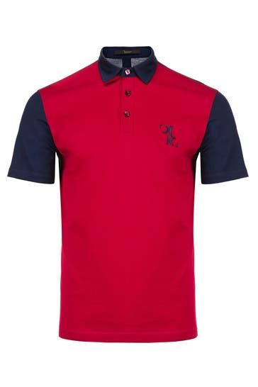 BILLIONAIRE Polo-Shirt DOUBLE B 1314 | red/darkblue