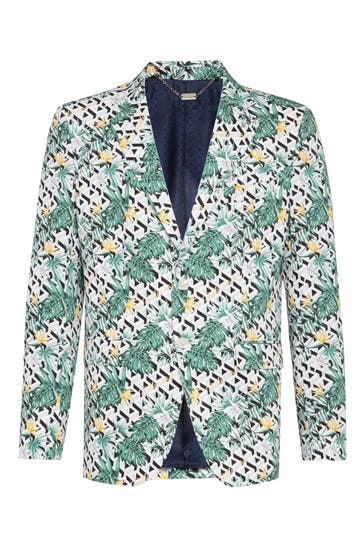 BILLIONAIRE Business-Sakko 0105 | white/green Slim Fit
