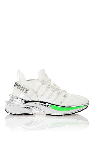 PLEIN SPORT Sportschuhe CHROME SURFER 0127 | White/greenfluo