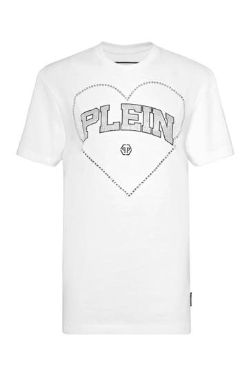 PHILIPP PLEIN T-Shirt HEART 01 | white