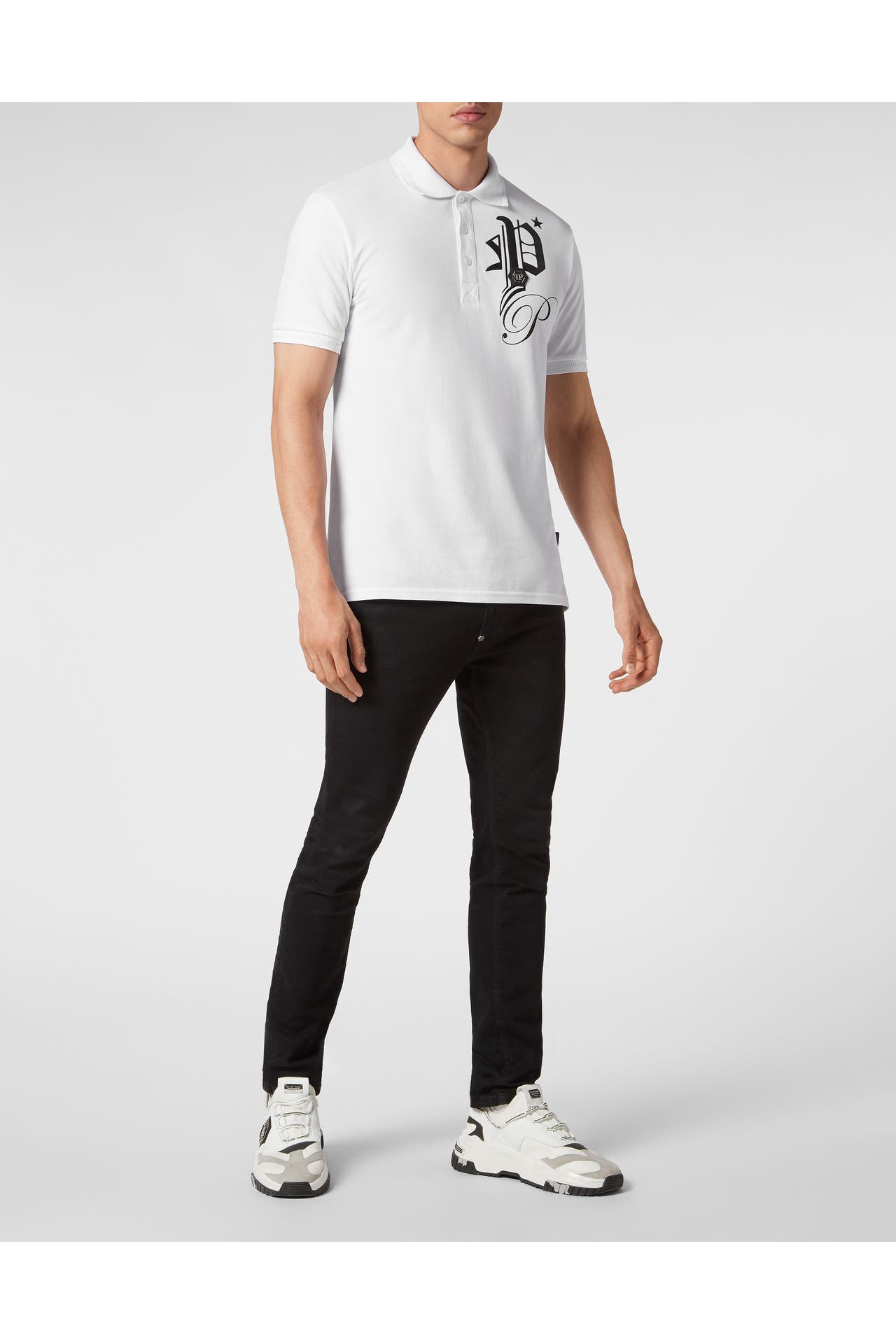 PHILIPP PLEIN Polo-Shirt GOTHIC PLEIN 01 | white, Bild 1