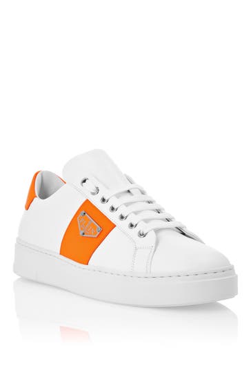 PHILIPP PLEIN Sneaker 0186 | White/orangefluo