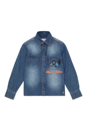 PHILIPP PLEIN Langarmshirt RACING 08HS | BlueShark