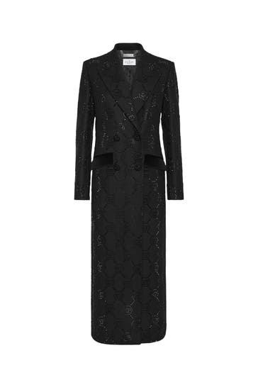PHILIPP PLEIN Wollmantel MONOGRAM 02 | black