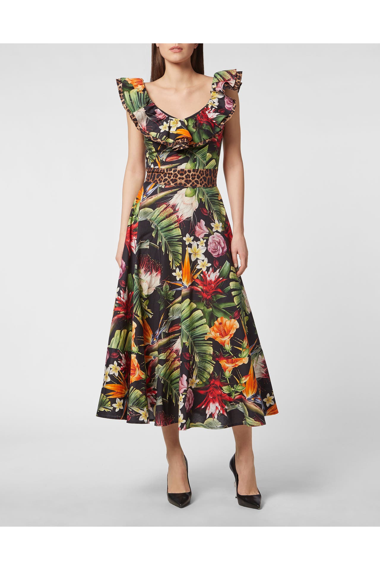 PHILIPP PLEIN Kleid FLOWERS 0221 | black/multicolored, Bild 1