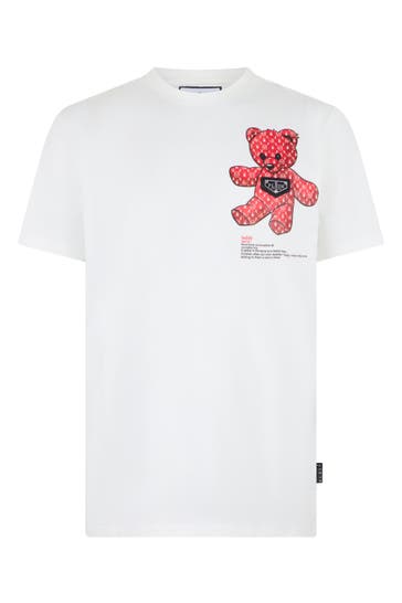 PHILIPP PLEIN Kurzarm-Rundhals-T-Shirt TEDDY