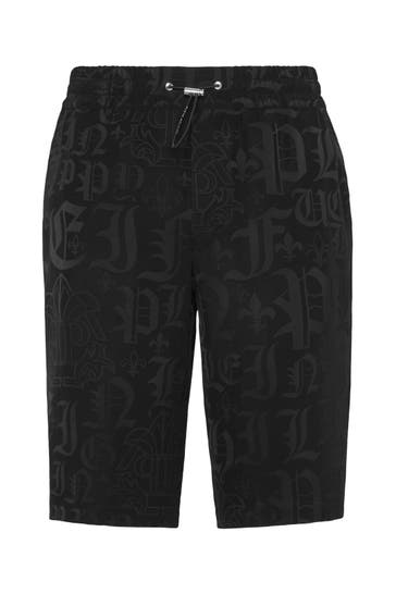 PHILIPP PLEIN Short MONOGRAM 02 | black Wide/ Loose Fit