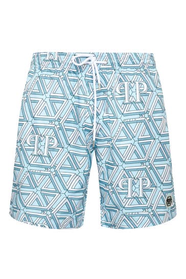 PHILIPP PLEIN Badehose HEXAGON MONOGRAM