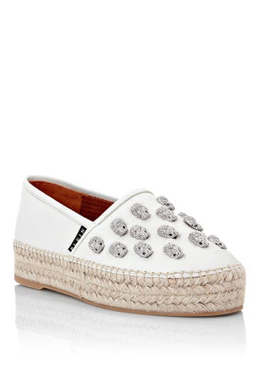 PHILIPP PLEIN Slipper SKULL 01 | white