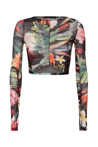 PHILIPP PLEIN Top FLOWERS 0221 | black/multicolored