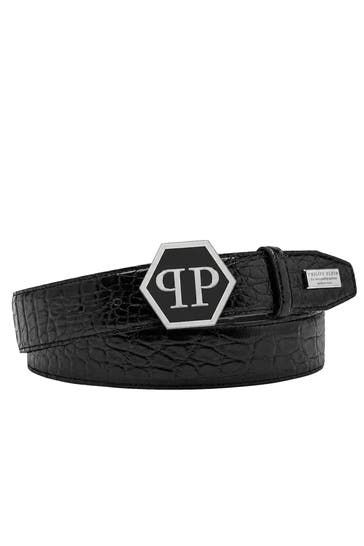 PHILIPP PLEIN Casual-Gürtel HEXAGON 0291 | black/nickel