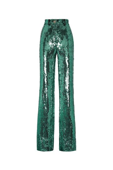 PHILIPP PLEIN Business-Hose 05 | green Loose Fit