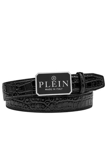 PHILIPP PLEIN Casual-Gürtel COCCO 0291 | black/nickel