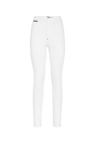 PHILIPP PLEIN Jeans 01 | white Highwaist
