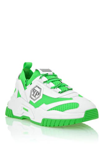 PHILIPP PLEIN Sneaker PREDATOR 0129 | White/yellowfluo