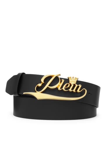 PHILIPP PLEIN Casual-Gürtel KING PLEIN 0293 | black/lightgold