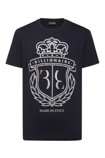 BILLIONAIRE Kurzarm-Rundhals-T-Shirt CREST