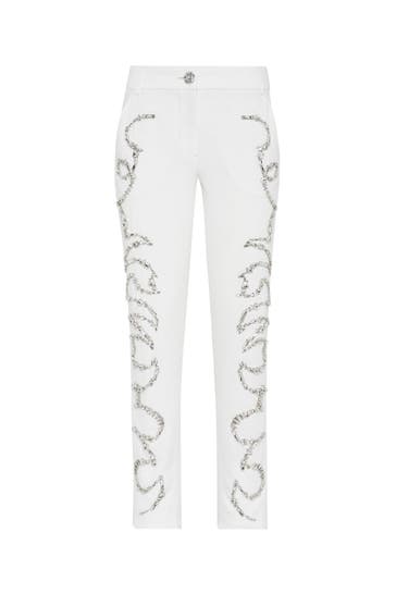 PHILIPP PLEIN Business-Hose 01 | white Straight